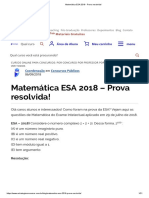 Matemática ESA 2018 - Prova Resolvida!