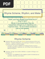 Rhyme Scheme, Rhythm, and Meter