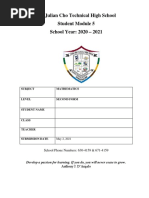 Second Form Mathematics Module 5