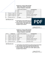 Jadwal Ujian Praktek