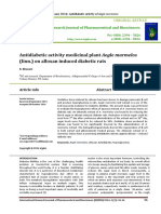 Antidiabetic Activity Medicinal Plant Aegle Marmelos (Linn.) On Alloxan Induced Diabetic Rats