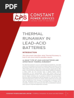 Thermal Runaway in Lead-Acid Batteries