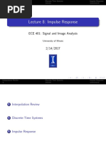 Lecture 8: Impulse Response: ECE 401: Signal and Image Analysis