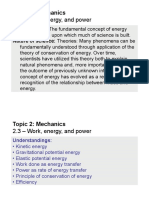 Topic - 2.3 Work Energy and Power