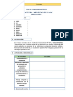 Plan de Trabajo Pedagogico Semanal