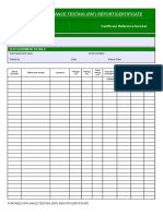 PAT Testing Certificate