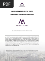 Magna Investments X LTD Information Memorandum 2018.11.21