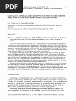 Modeling Mineral Size Reduction in The Closed-Circuit Ball Mill at The Pine Point Mines Concentrator (1981)