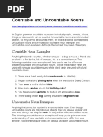 Countable and Uncountable Nouns