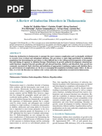 A Review of Endocrine Disorders in Thalassaemia