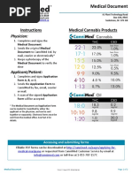 Medical Cannabis Products Instructions: Physician