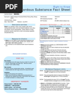 Hazardous Substance Fact Sheet: Right To Know