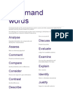 Command Words IGCSE Global Perspectives