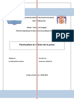EL KHALFAOUY Soufiane. Ponctuation Et Rythme de La Prose..