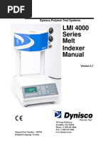 LMI 4000 Series Melt Indexer Manual: Dynisco Polymer Test Systems