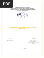 Fundamentos Teóricos Básicos de La Actividad Investigativa