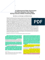 Reliability of Two-Diimensional Video Assessment of Frontal Plane Dynamic Knee Valgus