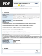 Rex-Ft-026 Formato Prueba de Conocimientos - Informe Financiero