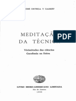 (José Ortega y Gasset) Meditação Da Técnica