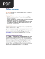 Section 2 - Buoyancy and Density