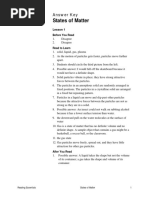 States of Matter - Answer Key