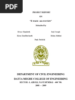 "E-Waste-An Overview": Department of Civil Engineering Datta Meghe College of Engineering