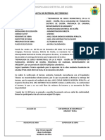 Acta de Entrega de Terreno - Cerco