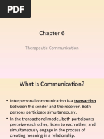 Videbeck Chapter 6 Therapeutic Communication NO NOTES