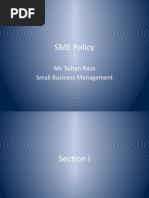 SME Policy: Mr. Sultan Raza Small Business Management