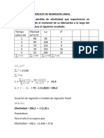 Ejercicios de Regresion Lineal Resueltos