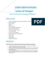 Chemistry Depth Study: Titration of Vinegar: Materials