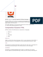 DHTML Tutorial: Components of Dynamic HTML