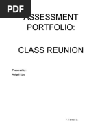 Assessment Portfolio: Class Reunion: Prepared By: Abigail Lizo