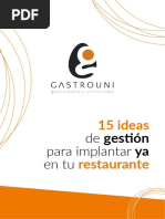 Ebook Gastrouni 15 Ideas Gestion para Implantar en Tu Restaurante