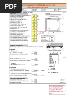 Design of Multi-Cell Box Culvert (Side Walls & Bottom Slab)