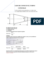 Mecanizado de Conos en El Torno