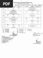 VI Sem Time Table