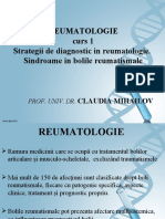 CURS 1 - Strategii de Diagnostic in Reumatologie. Principalele Sindroame in Reumatologie