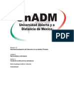 Módulo 15: Internacionalización Del Derecho en Su Ámbito Privado