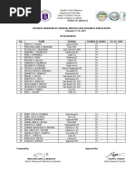 CALATRAVA I Attendance Sheet