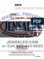 John Deere 2040 Tractor Service Manual S N 100 001 349 999