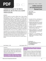 Ijcdc: Comparative Efficacy of Tea Tree Oil Nanoemulgel and Tea Tree Oil Gel Against Candida Albicans