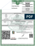 Estados Unidos Mexicanos Acta de Defunción: Monterrey