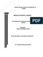 Procedimiento de Ejecución de Sentencia Laboral