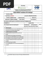 QA/QC CHECKLIST: Installation of M.V Switchgear