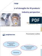 Biowaiver of Strengths For IR Products Industry Perspective: BABE Workshop