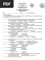 2ND Summative Test in Mapeh 8 Second Quarter