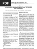 A Randomized Comparison Between Interscalene and Small-Volume Supraclavicular Blocks For Arthroscopic Shoulder Surgery