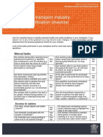 Road Freight Transport Industry: Hazard Identification Checklist