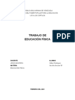 Trabajo de Educacion Fisica - 1era Potec Del 2do Lapso Wilber Rodriguez 5to B